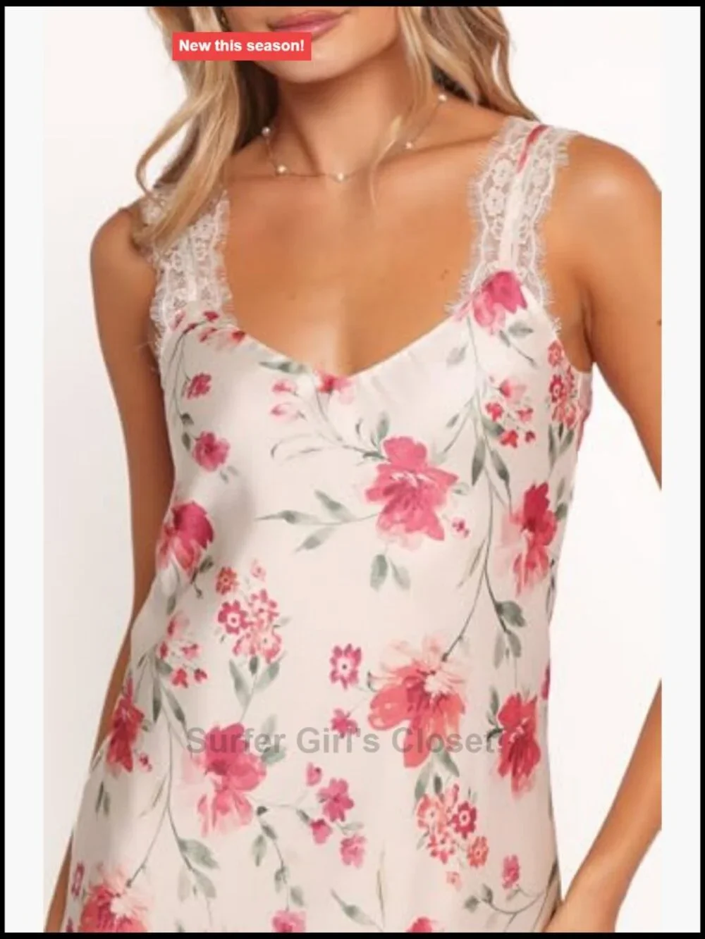 Petal & Pup Women's Bennett Midi Dress Floral A-Line V-Neck Sleeveless